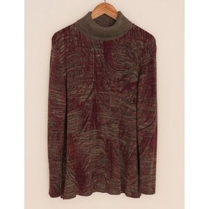 Soft Surroundings sz XL Womens Turtleneck Pulover Sweater Tunic Earthy Cozy Fall